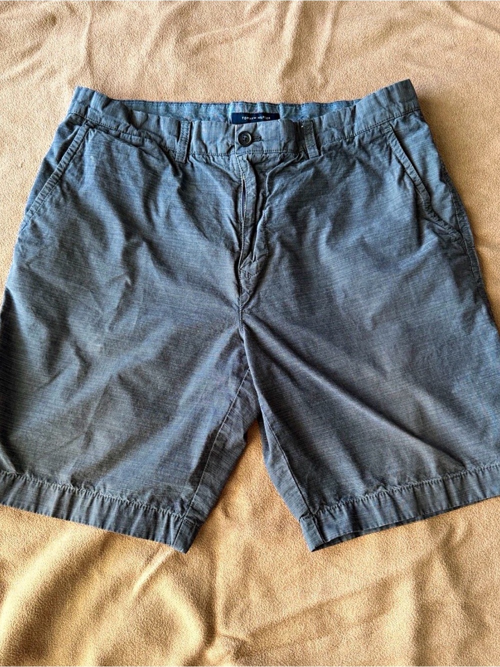 Tommy Hilfiger Men's Slate Blue Flat Front Chino Shorts